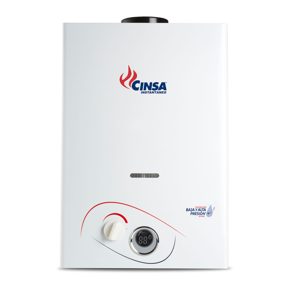 Calentador Para Agua Instantaneo Cinsa Cin-06 B Para Gas Natural Blanco