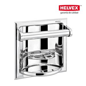Jabonera con Agarradera Helvex-100 Cromo