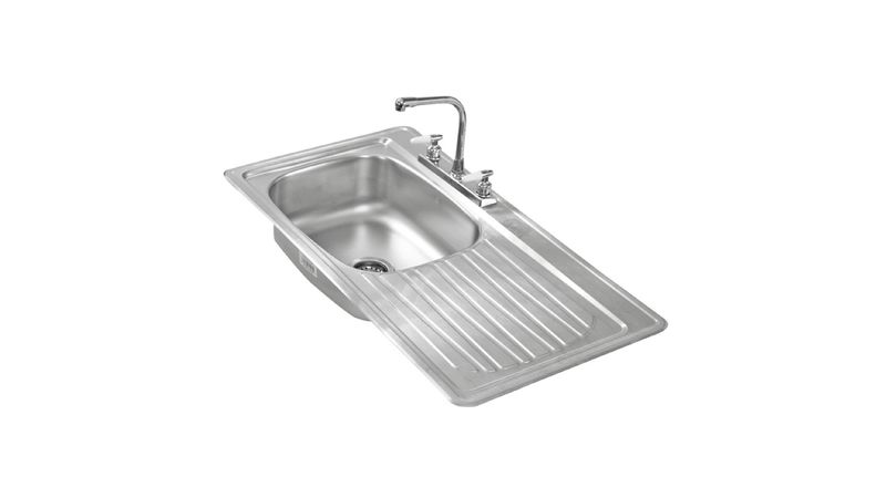 Alpes inox f 5119/1s1v fregadero + Escurridor de empotrar de 110 cm para  base de