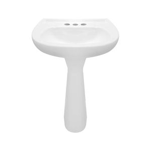 JUEGO LAVABO Y PEDESTAL JAZMIN BLANCO