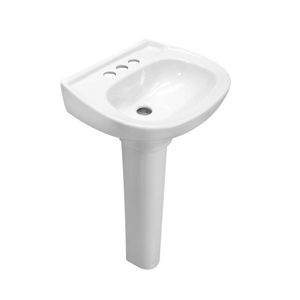 JUEGO LAVABO Y PEDESTAL LUCAS BLANCO