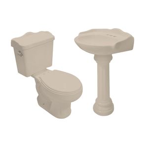 Juego de Taza,Tanque,Lavabo,Pedestal Oxford Marfil
