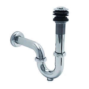 Cespol urrea para lavabo con contra de sistema click Cromo