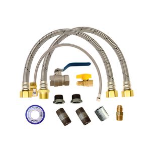 Paquete para instalacion de boiler (3/8) Coflex con valvula de paso