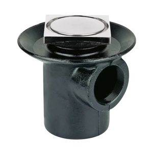 Coladera Helvex para piso con reja cuadrada 1 boca.