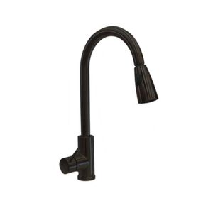 Monomando negro para fregadero Allapsa MBF025N Extraible