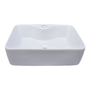 LAVABO CERAMICO FLORENCIA RECTANGULAR BLANCO | Tendenzza