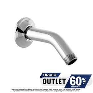 Brazo para regadera a pared tubular Cromo Urrea-2311