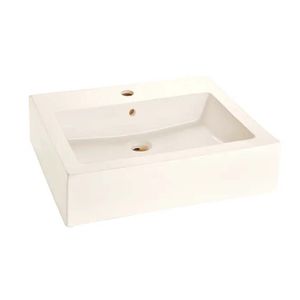 Lavabo Futura Marfil  de sobreponer Helvex
